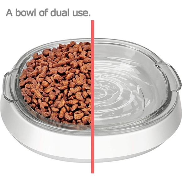 Dog Cat All Pets Glass Food Water Bowls Transparent Portable Protect Pets' Spine - Picture 6 of 7